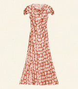 ALNA DRESS -- ROUGE FLEURS D'ANEMONE