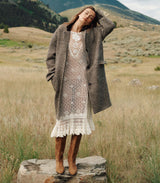 DOVER COAT -- LASCELLE HOUNDSTOOTH CHECK
