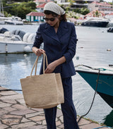 HARRISON JACKET -- NAVY GESSATO STRIPE