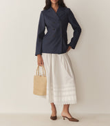 HARRISON JACKET -- NAVY GESSATO STRIPE
