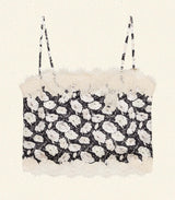 LOURE TOP -- NOIR FLEURS D'ANEMONE