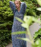 NAYELI DRESS -- BLEU SOLEIL FLEURIT