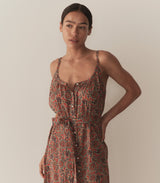 NEVITA DRESS -- L'ORANGE SOLEIL FLEURIT
