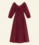 QUINTESSA DRESS -- DEEP CRIMSON