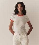 VIVI RINGER TEE -- SALT