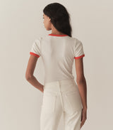 VIVI RINGER TEE -- SALT