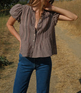 MILLIE TOP -- DELPHINE PLAID